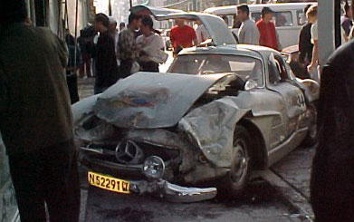 Mercedes Benz 300 SL wrecked